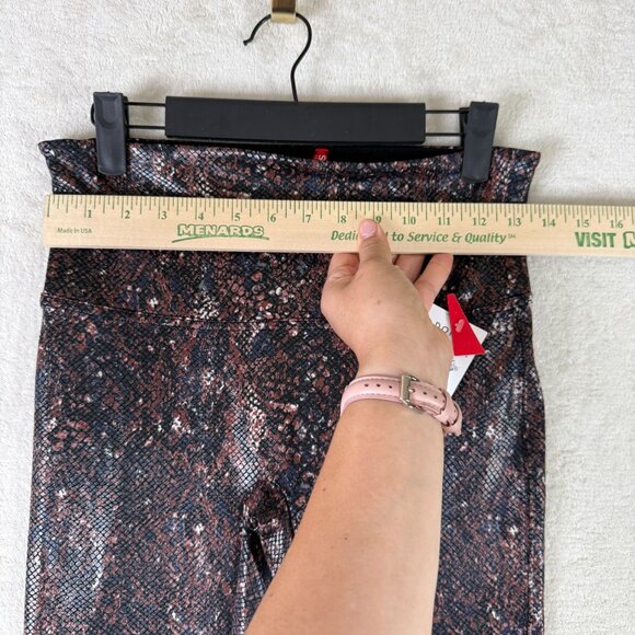 Spanx Faux Leather Snake Moha‎ Shine Leggings NEW NWT Size Large - Picture 2 of 11